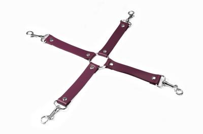 Крестовина Feral Feelings – 4 Way Connector, натуральная кожа, burgundy