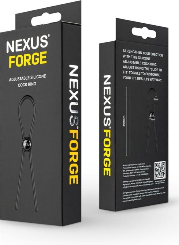 SO8693 Эрекционное кольцо Nexus FORGE Single Adjustable Lasso - Black
