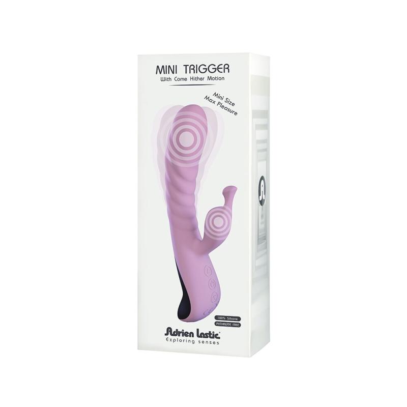 AD11131 Вибратор Adrien Lastic Mini Trigger с массирующими движениями ствола