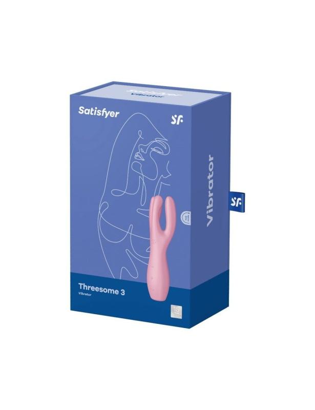 SO6101 Клиторальный вибратор Satisfyer Threesome 3 Pink с тремя пальчиками