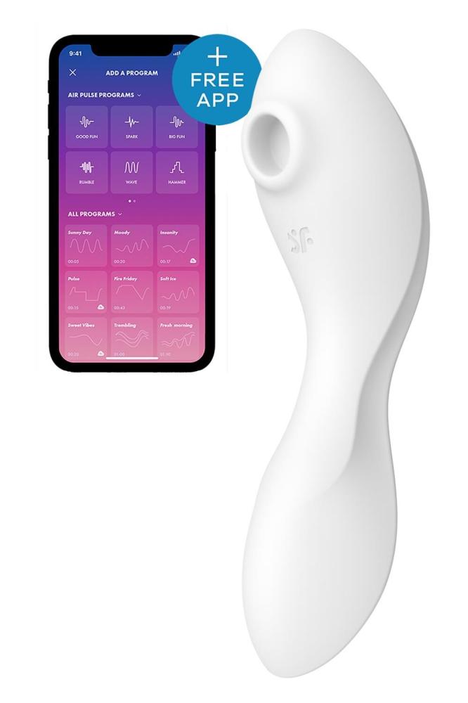 SO6725 Вакуумный смарт-стимулятор с вибрацией Satisfyer Curvy Trinity 5 (White), управление со смартфона