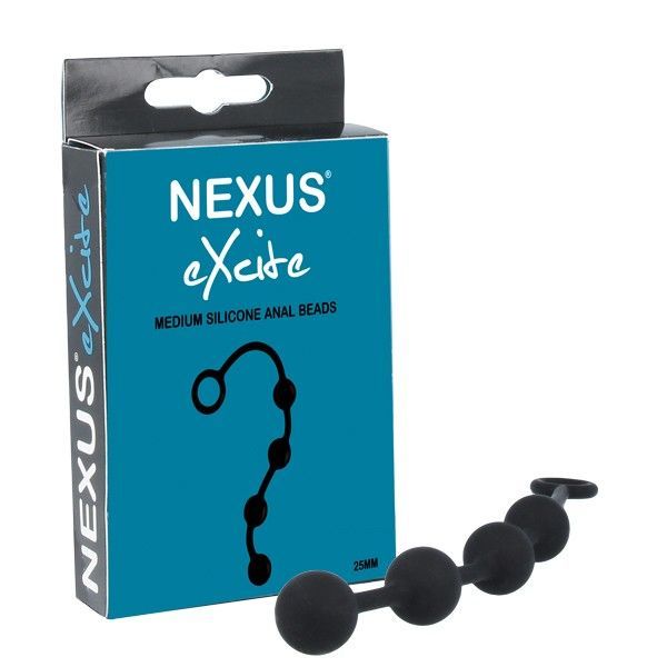 SO3071 Анальные шарики Nexus Excite Medium Anal Beads, силикон, макс. диаметр 2,5см