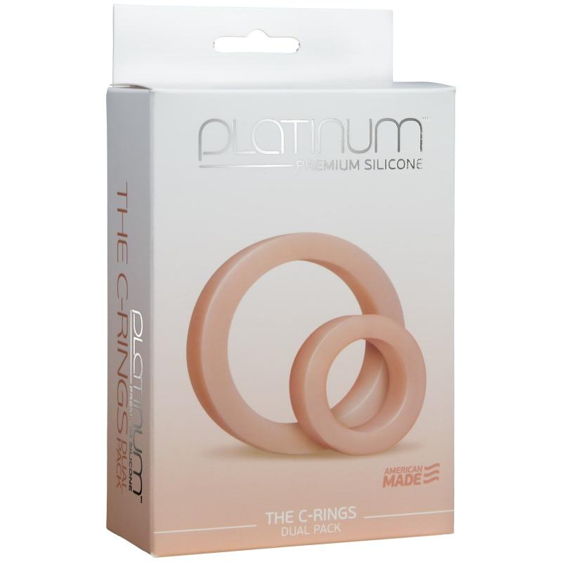 SO4919 Набор эрекционных колец Doc Johnson Platinum Premium Silicone - The C-Rings - White