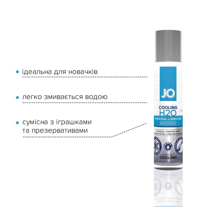 SO1450 Охлаждающая смазка на водной основе System JO H2O COOLING (30 мл) с ментолом, растительный глицерин