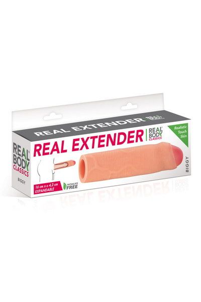 SO3720 Насадка на член Real Body - Real Extender BIGGY с закрытой головкой