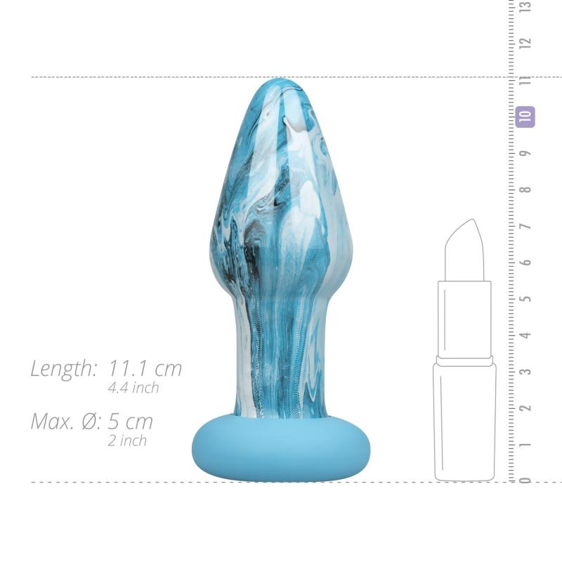 SO8895 Стеклянная анальная пробка Gildo - Ocean Curl Glass Butt plug