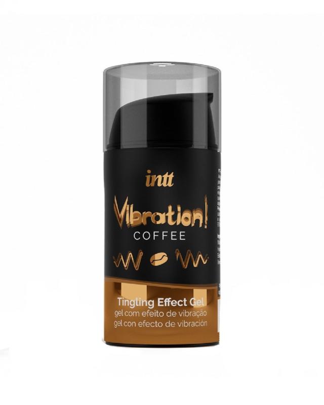 SO3511 Жидкий вибратор Intt Vibration Coffee (15 мл), густой гель, очень вкусный, действует до 30 минут