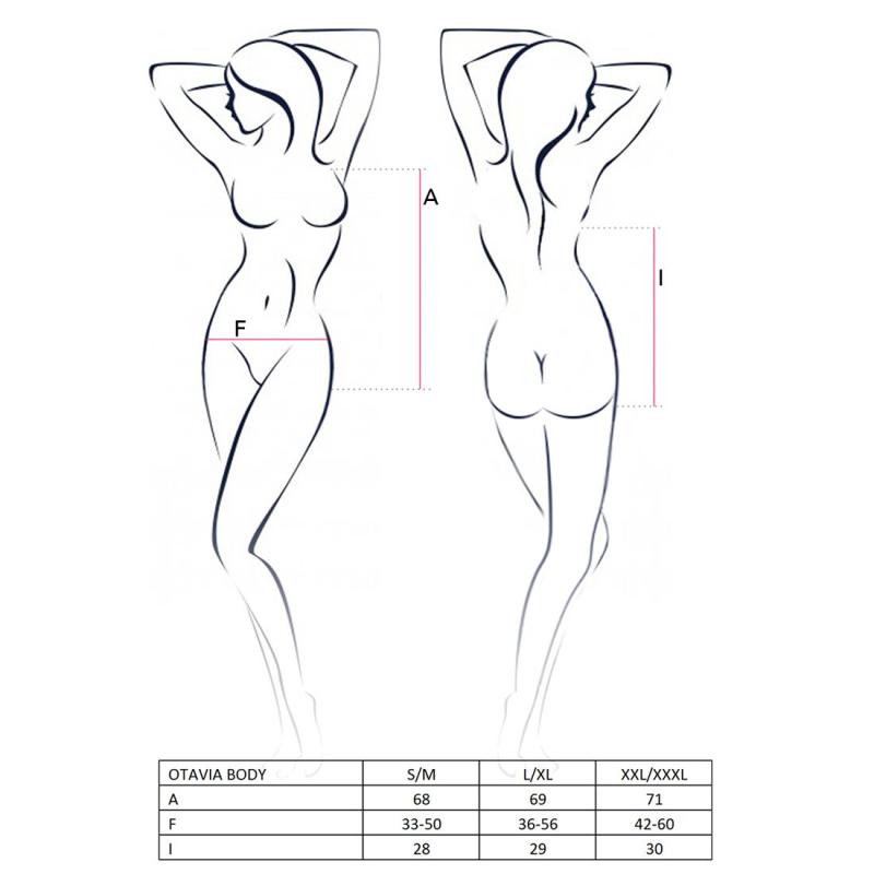 EL15701 Боди монокини с глубоким декольте OTAVIA BODY black L/XL Passion