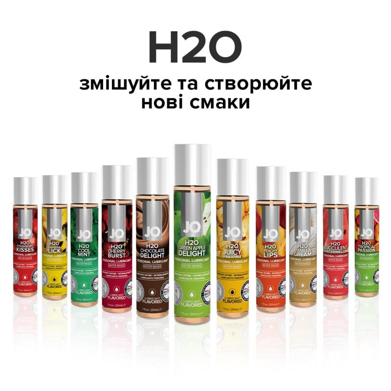 SO1481 Смазка на водной основе System JO H2O — Green Apple (30 мл) без сахара, растительный глицерин