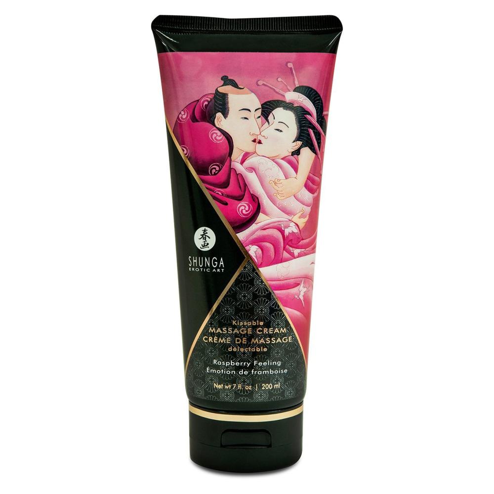 SO2504 Съедобный массажный крем Shunga Kissable Massage Cream – Raspberry Feeling (200 мл)