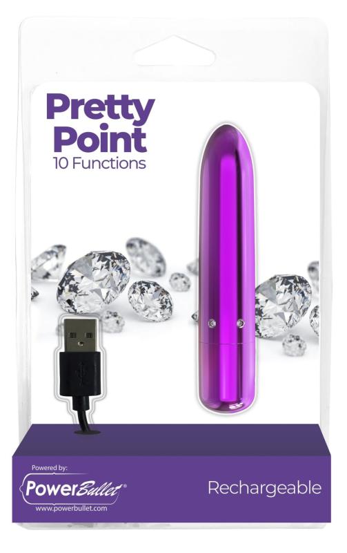 SO5565 Вибропуля PowerBullet - Pretty Point Rechargeable Bullet Purple