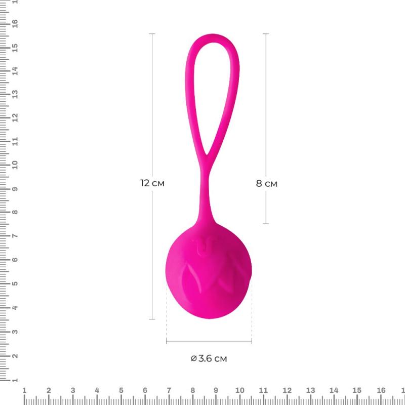 AD40551 Вагинальные шарики Adrien Lastic Geisha Lastic Balls Mía Magenta (L), диаметр 4 см, масса 42 г