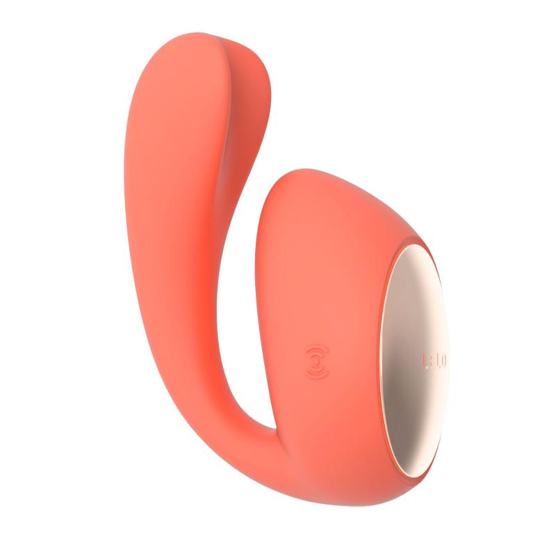 SO8077 Смарт-вібратор LELO Ida Wave Coral Red, вагінально-кліторальний, технологія WaveMotion, 2 мотори