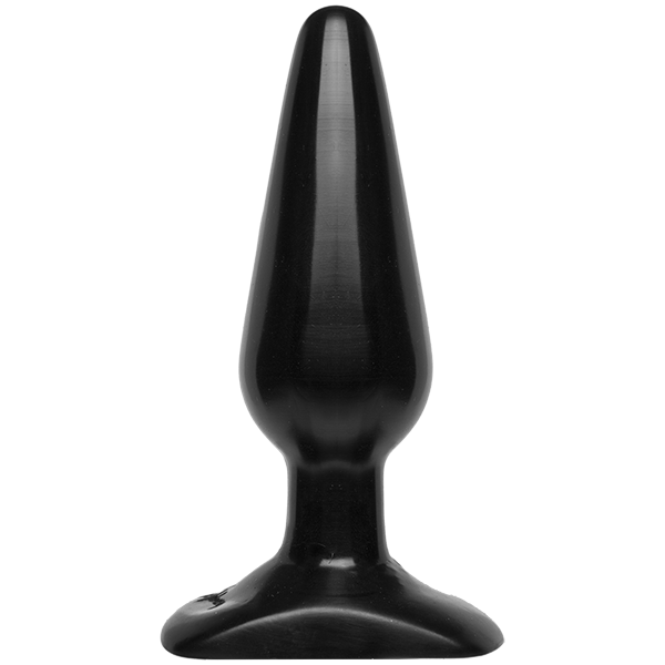 SO2780 Анальная пробка Doc Johnson Smooth Classic Medium - Black, макс. диаметр 3,8см