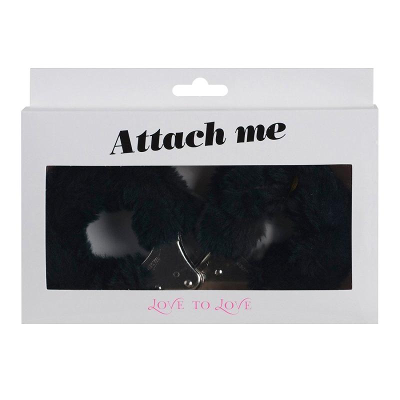 SO1402 Наручники с плюшевой отделкой Love To Love ATTACH ME Black