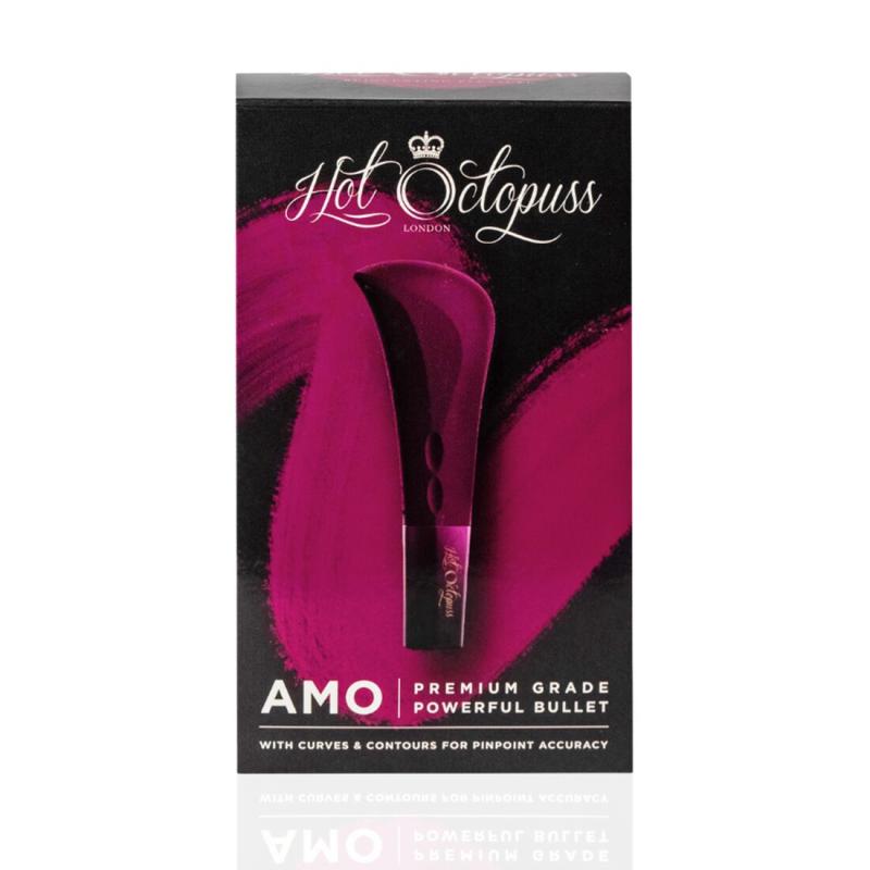 SO8727 Мини-вибратор Hot Octopuss AMO, очень мощный, 5 режимов, регулировка интенсивности