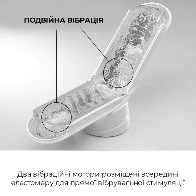 SO2010 Вибромастурбатор Tenga Flip Zero Electronic Vibration White, изменяемая интенсивность, раскладной