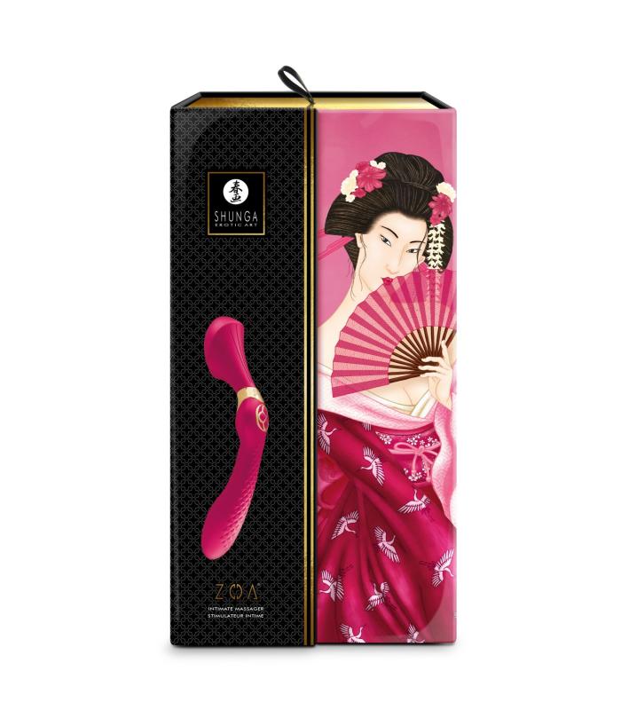 SO6912 Вибромассажер Shunga Zoa Raspberry, двусторонний