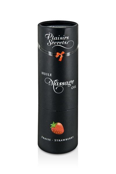 SO1842 Масажна олія Plaisirs Secrets Strawberry (59 мл) з афродизіаками, їстівна, подарункова упаковка