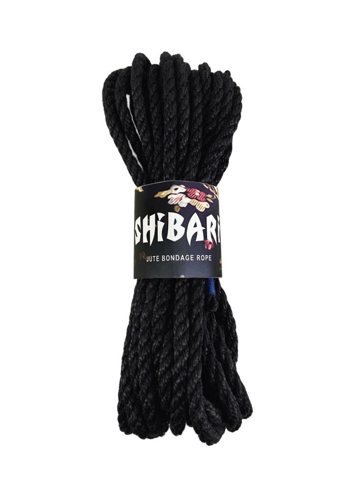 SO4004 Джутовая веревка для Шибари Feral Feelings Shibari Rope, 8 м черная