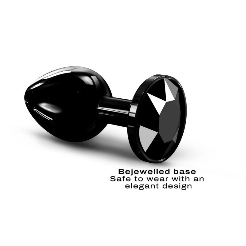 SO7809 Металлическая анальная пробка с кристаллом Dorcel Diamond Plug Black M