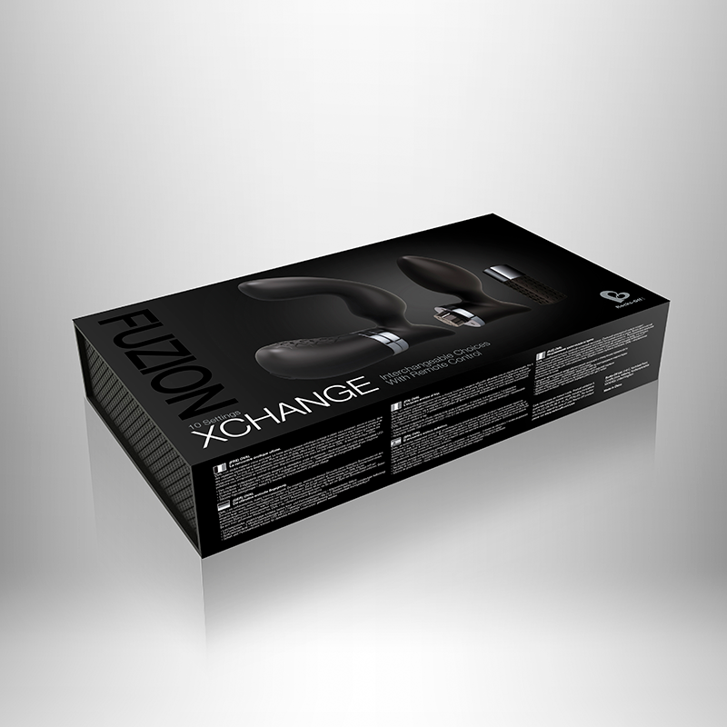 SO1337 Премиум набор для мужчин 2-в-1 Rocks Off Fuzion Xchange с пультом ДУ (массажер и вибропробка)