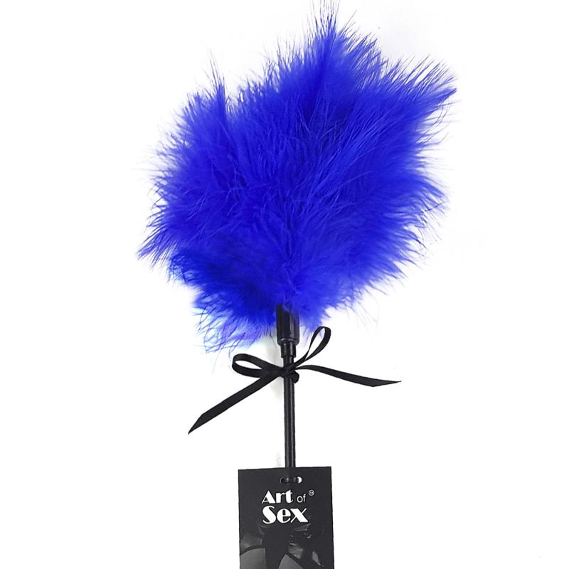 SO6969 Щекоталка со шлепалкой Пика Art of Sex - Puff Peak, цвет Синий