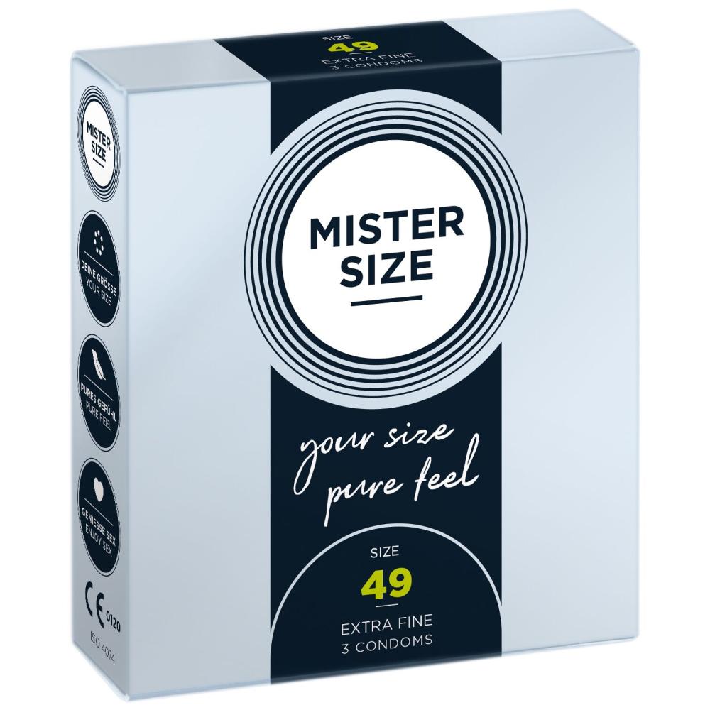 SO8033 Презервативы Mister Size - pure feel - 49 (3 condoms), толщина 0,05 мм