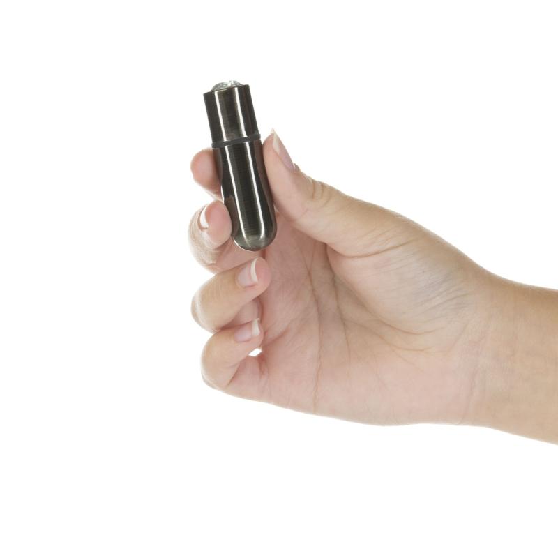 SO6846 Вибропуля PowerBullet First-Class Bullet 2.5″ with Key Chain Pouch, Gun Metal, 9 режимов вибрации