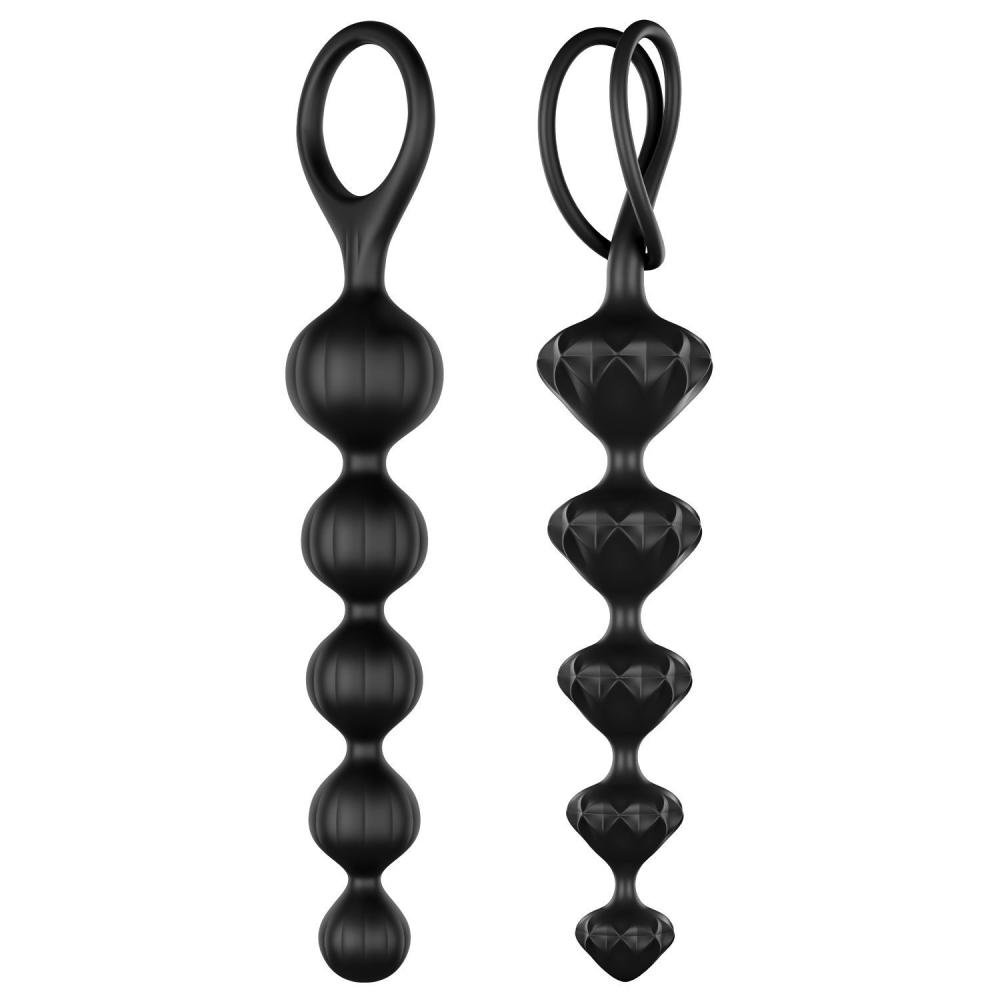 SO2740 Набор анальных бус Satisfyer Beads Black, силикон, макс. диаметр 3,3 см и 3,5 см
