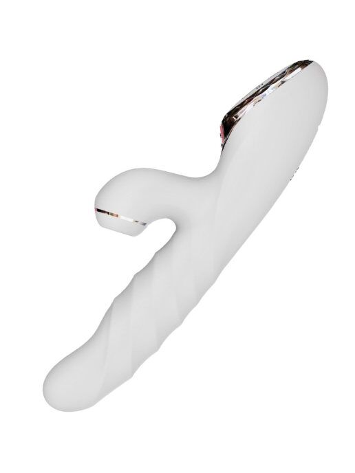 SO4957 Вибратор-кролик с вакуумной стимуляцией и вращающимся стволом KISTOY A-King Max White