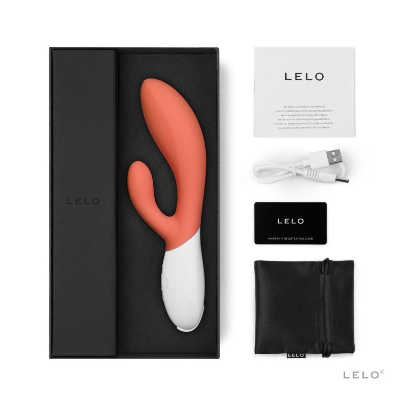 SO8078 Вибратор-кролик LELO Ina 3 Coral, 10 режимов вибрации, мощный мотор