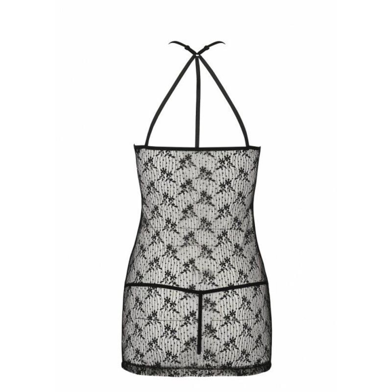 SO4134 Полупрозрачная сорочка AZALIA CHEMISE black L/XL Passion