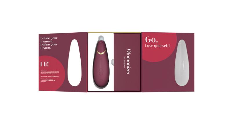 SO8750 Вакуумный клиторальный стимулятор Womanizer Premium 2 - Bordeaux