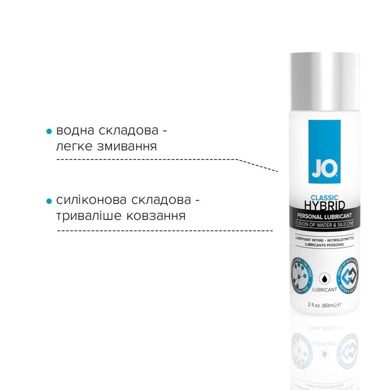 SO1483 Густая смазка водно-силиконовая System JO Classic Hybrid (60 мл) без парабенов, глицерина и масел