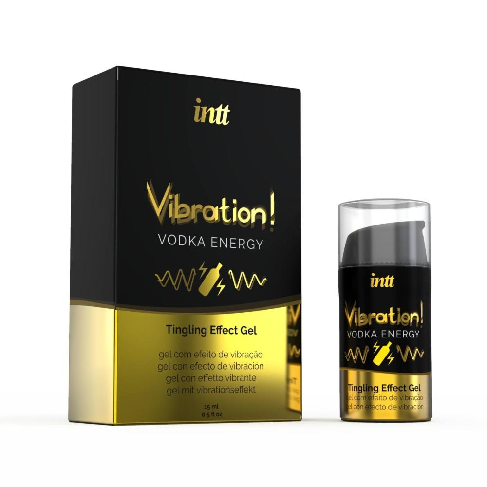 SO2919 Жидкий вибратор Intt Vibration Vodka (15 мл), густой гель, очень вкусный, действует до 30 минут