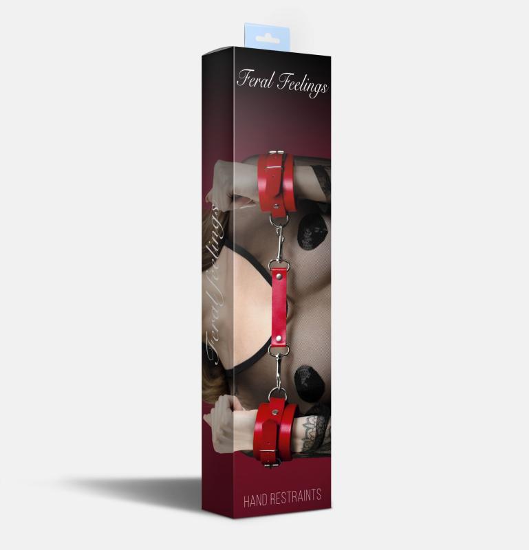 SO8256 Наручники Feral Feelings - Hand Restraints, натуральная кожа, красные