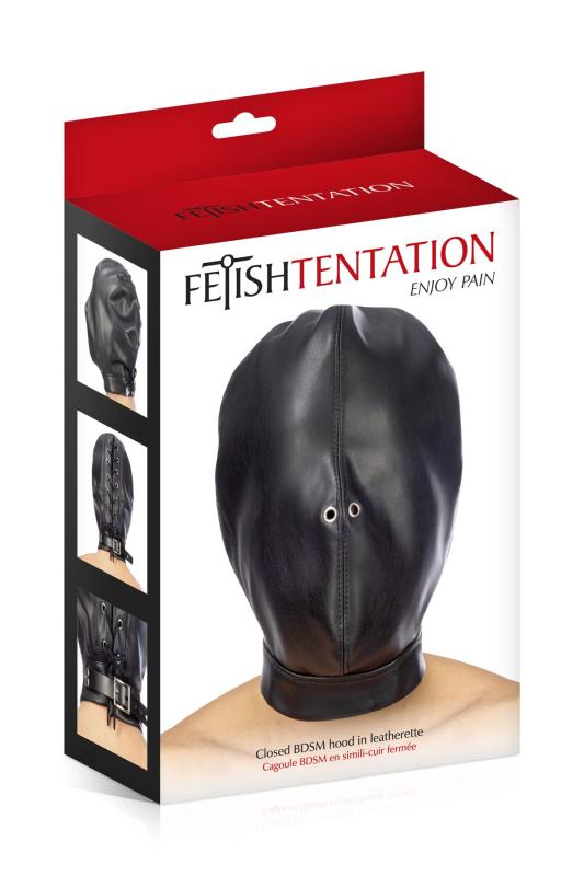 SO4670 Капюшон для БДСМ Fetish Tentation Closed BDSM hood in leatherette