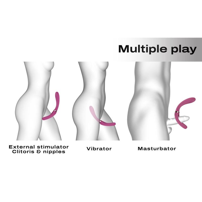 SO7380 Вибратор-стимулятор Dorcel INFINITE JOY PLUM, многофункциональный, унисекс