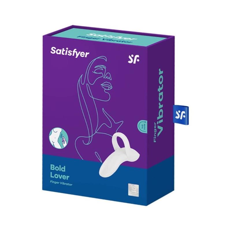 SO6721 Вибратор на палец Satisfyer Bold Lover White, гибкий