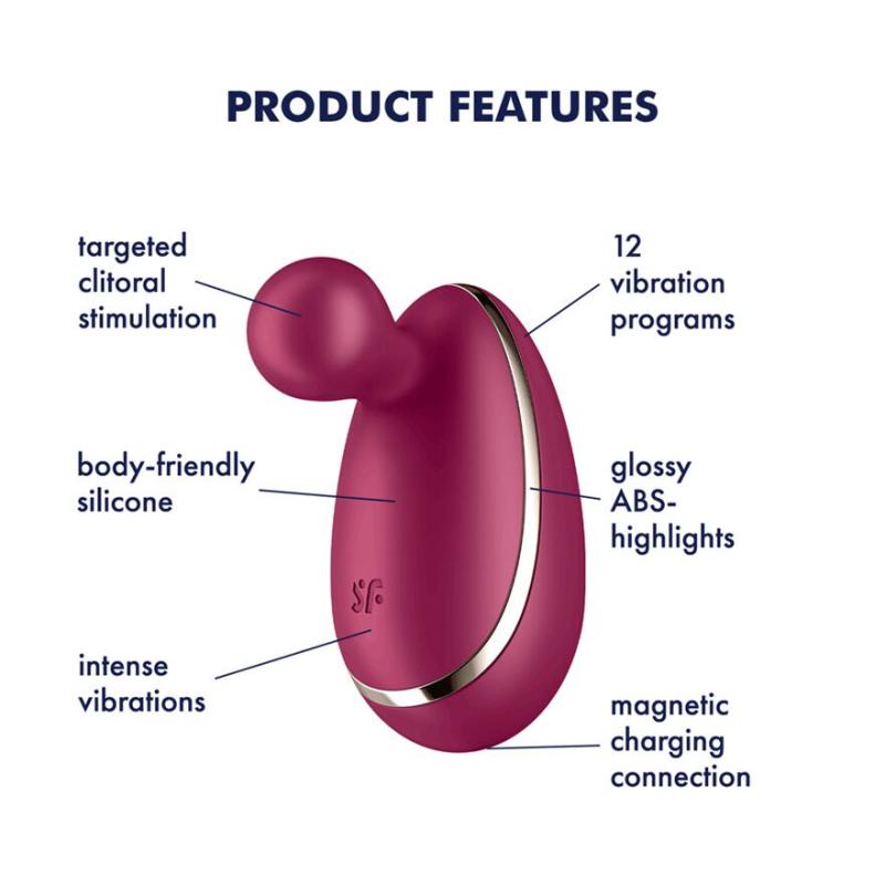 SO8413 Вибратор для наружной стимуляции Satisfyer Spot On 1 Berry, гибкий отросток