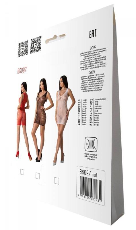 SO8933 Бодистокинг Passion BS097 red