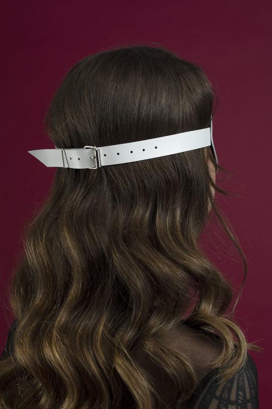 SO3414 Маска на глаза Feral Feelings - Blindfold Mask, натуральная кожа, белая