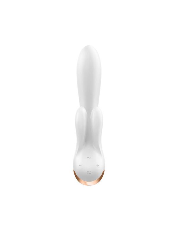 SO6095 Смарт вибратор-кролик с двойным отростком Satisfyer Double Flex White