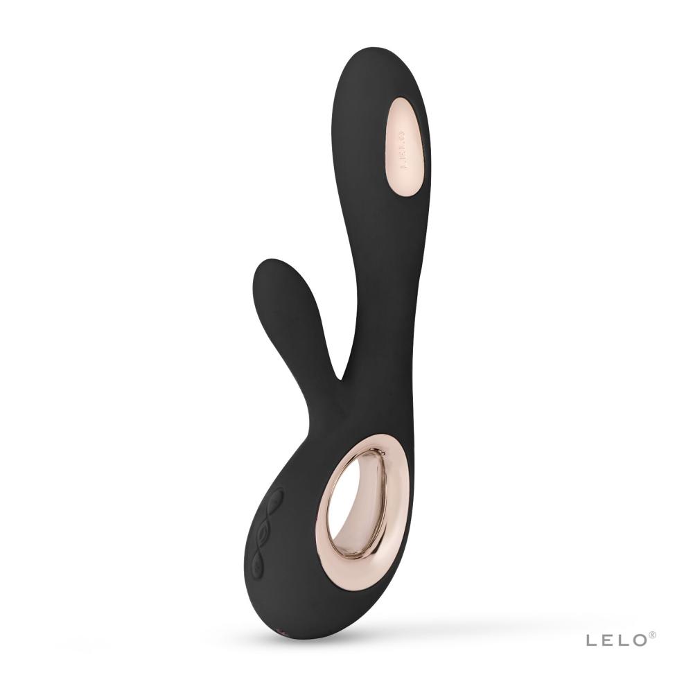 SO8112 Вибратор-кролик LELO Soraya Wave Black, манящие движения ствола