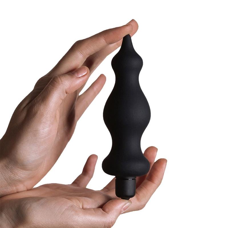 AD20309 Анальная пробка с вибрацией Adrien Lastic Bullet Amuse Black, макс. диаметр 3,9см