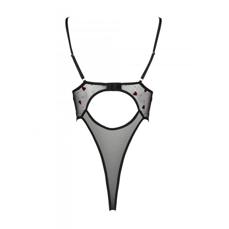 SO4753 Эротическое боди с рисунком LOVELIA BODY black L/XL - Passion