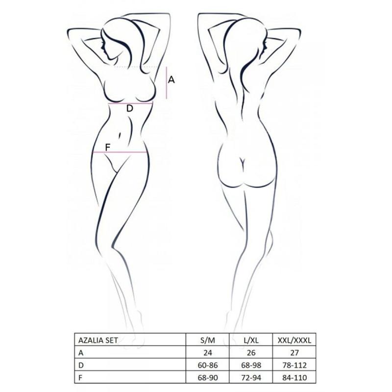 SO4139 Эротический комплект AZALIA SET black S/M Passion