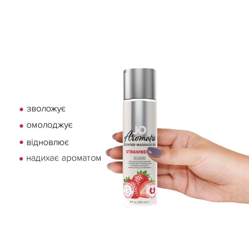 SO6768 Натуральна масажна олія System JO Aromatix — Massage Oil — Strawberry 120 мл