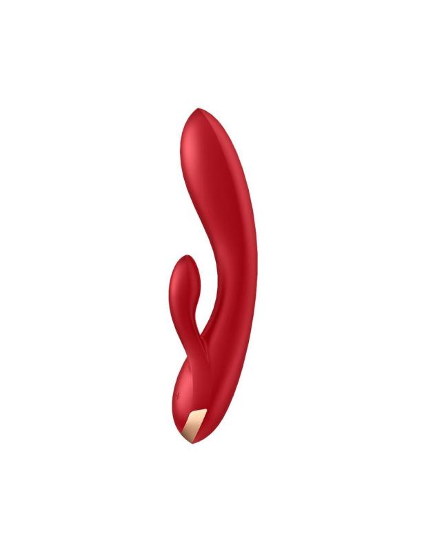 SO6092 Смарт вибратор кролик с двойным отростком Satisfyer Double Flex Red